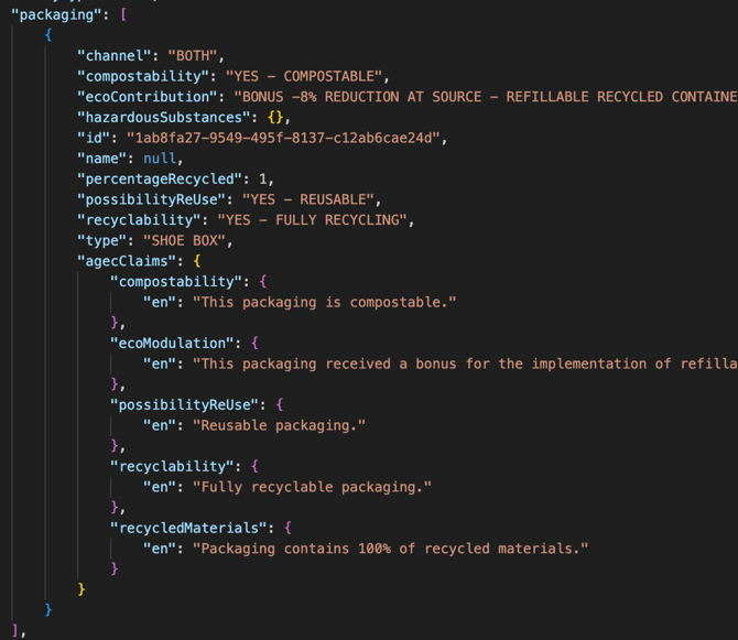 packaging info & claims